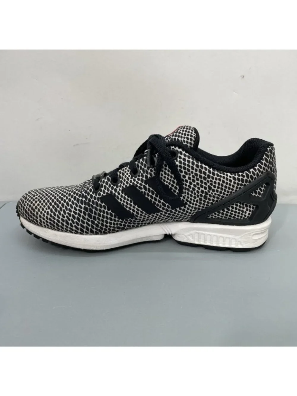 adidas ZX Flux Sneakers Shoes Torsion Casual Geometric Black Snakeskin Mens 6